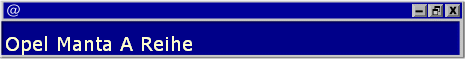 Opel Manta A Reihe 